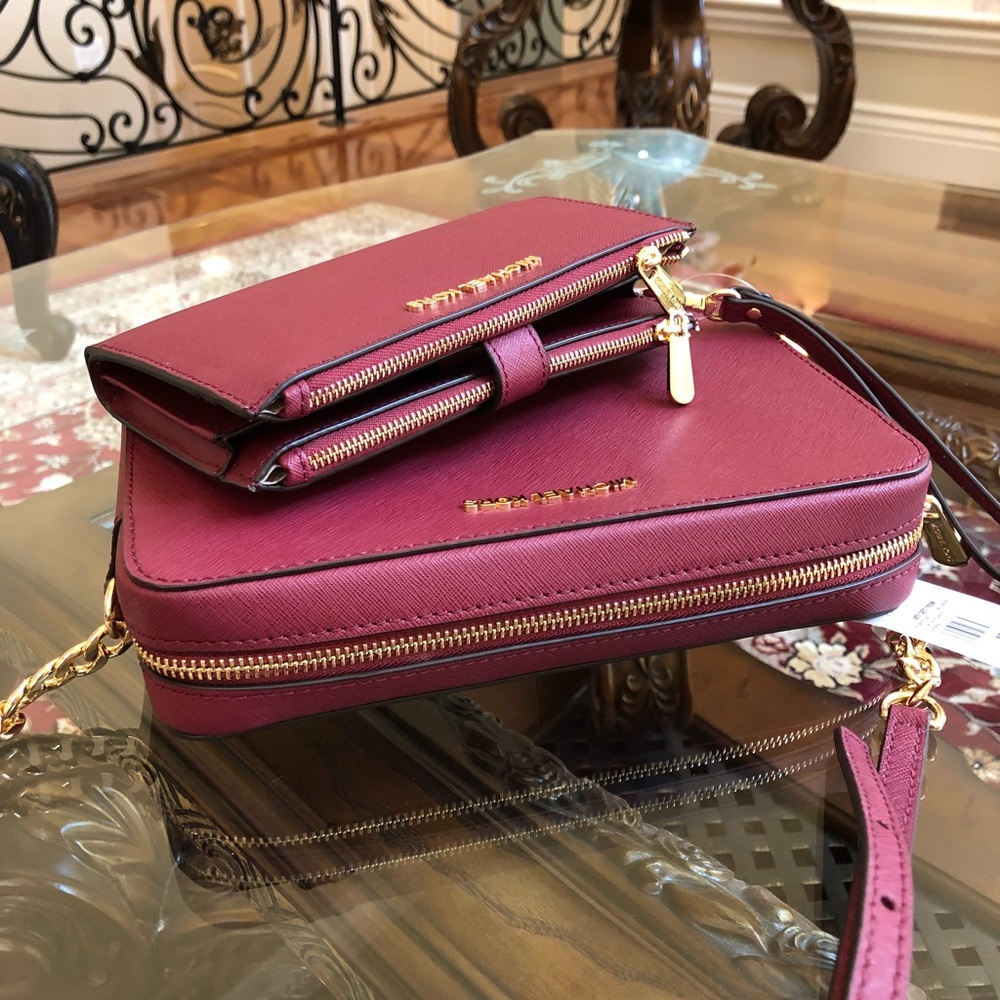 Michael Kors jet set crossbody&double zip wristlet - Picture 8 of 8